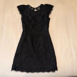 Signature8 Black Lace Backless Cocktail Dress